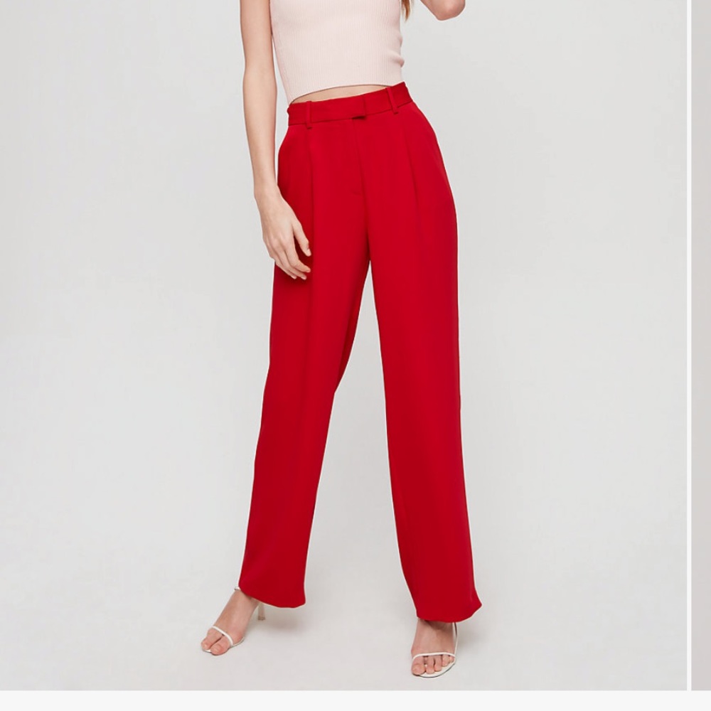 Aritzia red sadiki pants
